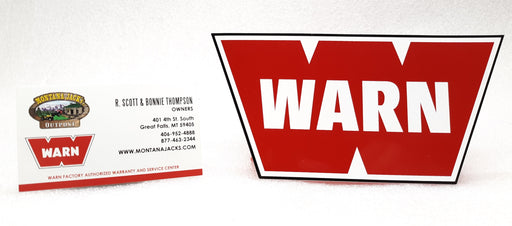 WARN 31842 "WARN" Decal 3.5" x 6.5" Red with White Background