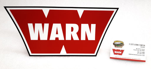 WARN 31847 "WARN" Decal 10.5" x 5", Red with White Background