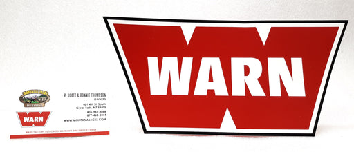 WARN 31847 "WARN" Decal 10.5" x 5", Red with White Background