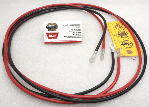 WARN 101631 Winch Power Cable Set, Red/Black, 8ga, 72"