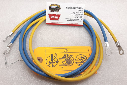 WARN 103044 Winch Power Cable Set, Yellow/Blue, 8ga, 54"