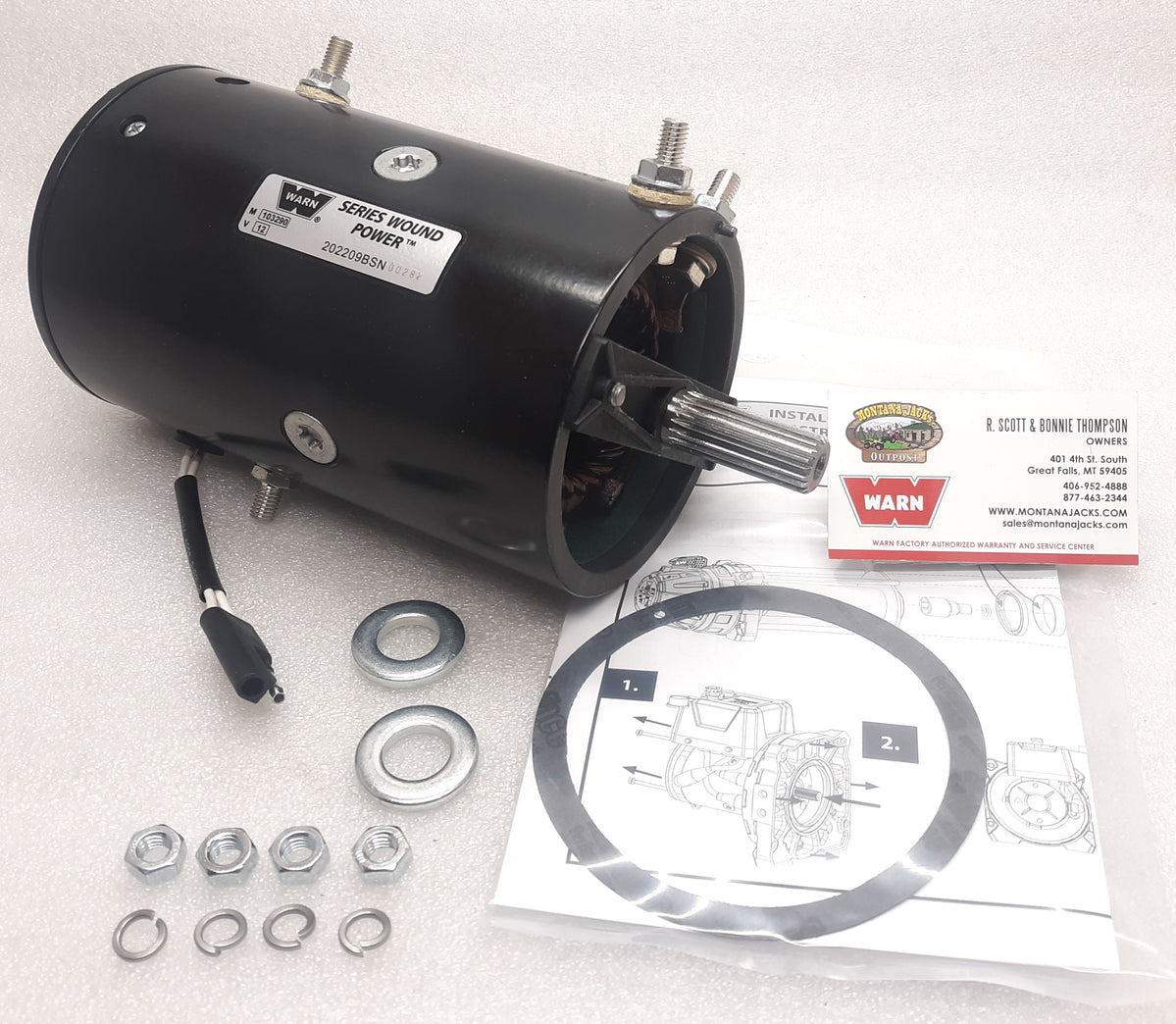 WARN 104561 Winch Motor for G2 Industrial 15, 12v, FREE SHIPPING