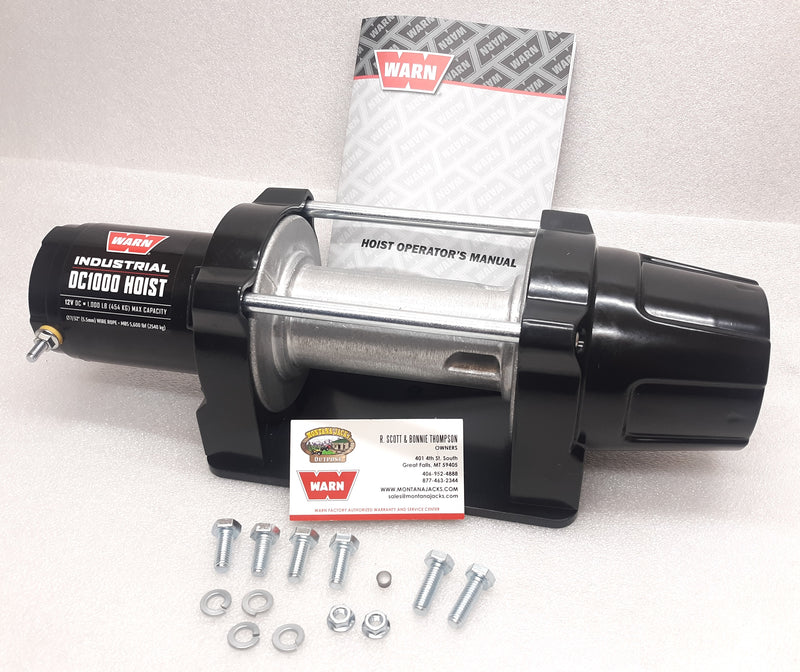 Warn 105101 DC1000 Industrial DC Hoist, 12v, replaces 82469