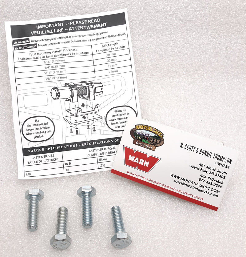 WARN 106738 Mounting Bolt set for VRX Winch