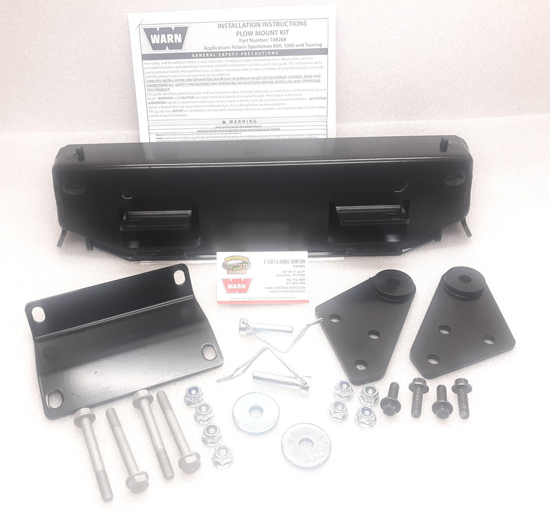 WARN 108268 Front Plow Mount for 21-22 Polaris Sportsman 850, 1000