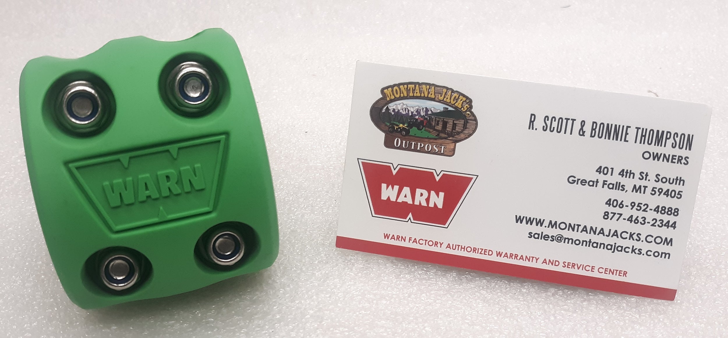WARN 108792 Winch Hook Bump Stop, GREEN; FREE SHIPPING over $35