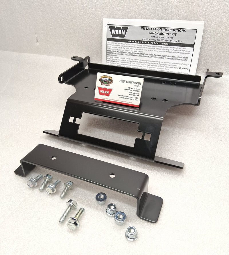 WARN 109418 Winch Mount for 22-25 Honda Talon 1000