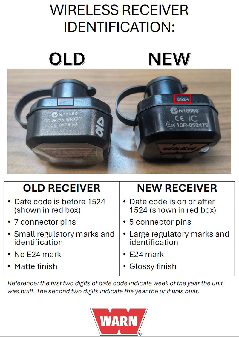 WARN 109546 Truck Winch Wireless Receiver