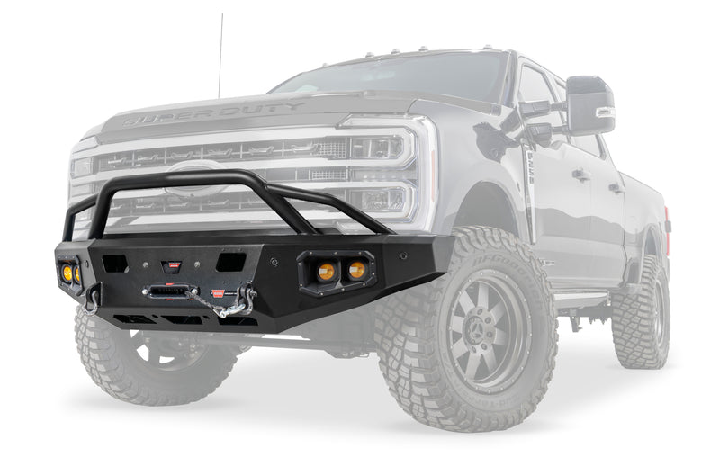 WARN 110631 Ascent HD Front Bumper With Baja Bar (mid-height)