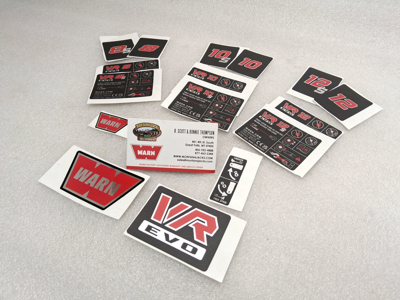 WARN 111056 Label Kit for EVO Series Winches