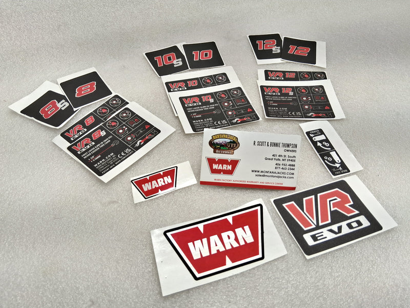 WARN 111056 Label Kit for EVO Series Winches