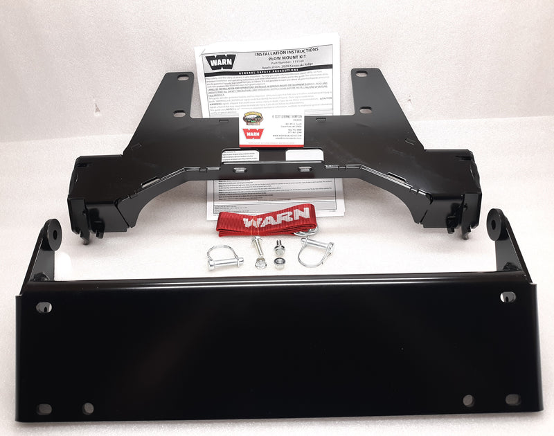 WARN 111140 UTV Front Plow Mount for 2024 Kawasaki Ridge