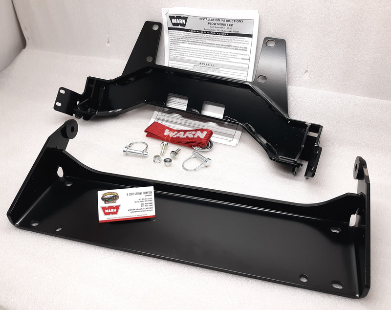 WARN 111140 UTV Front Plow Mount for 2024 Kawasaki Ridge