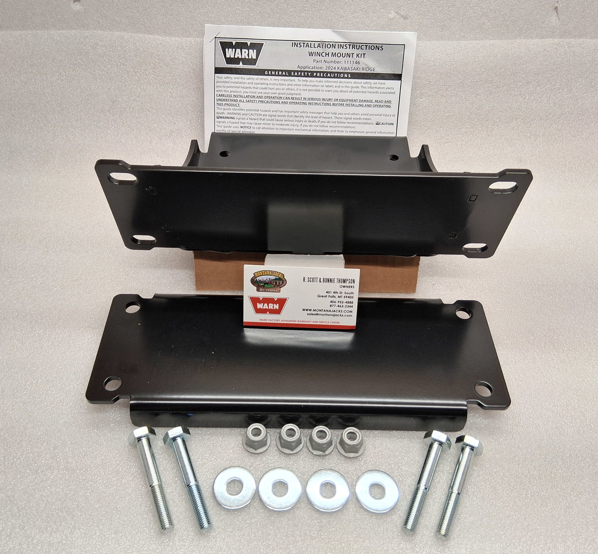 winchanページ WARN 111146 UTV Winch Mount for 2024-25 Kawasaki Ridge — Montana