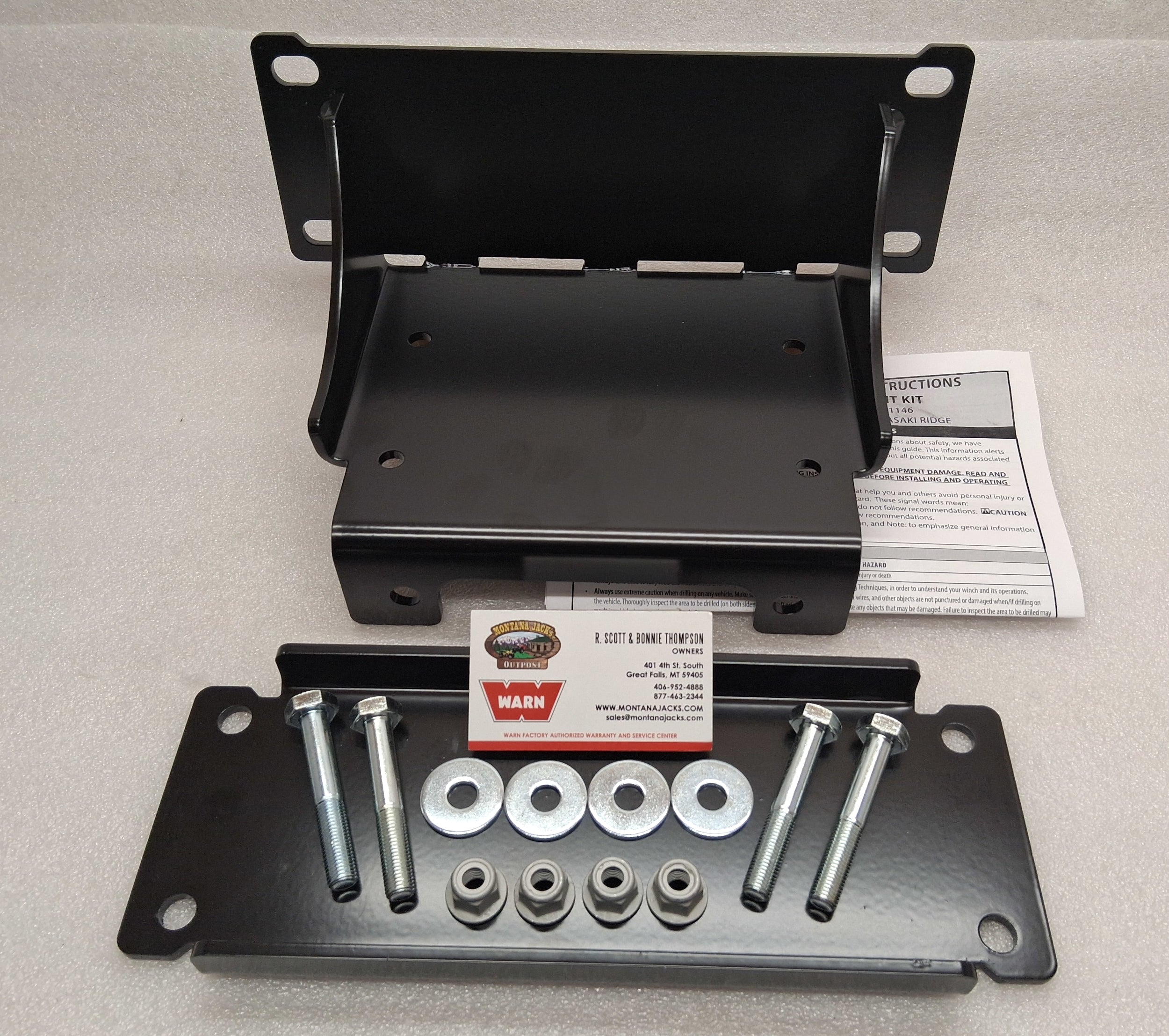 WARN 111146 UTV Winch Mount for 2024-25 Kawasaki Ridge — Montana