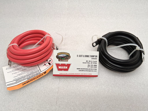 WARN 111263 R35 Battery Cables, 6 gauge, 72" (Black/Red)