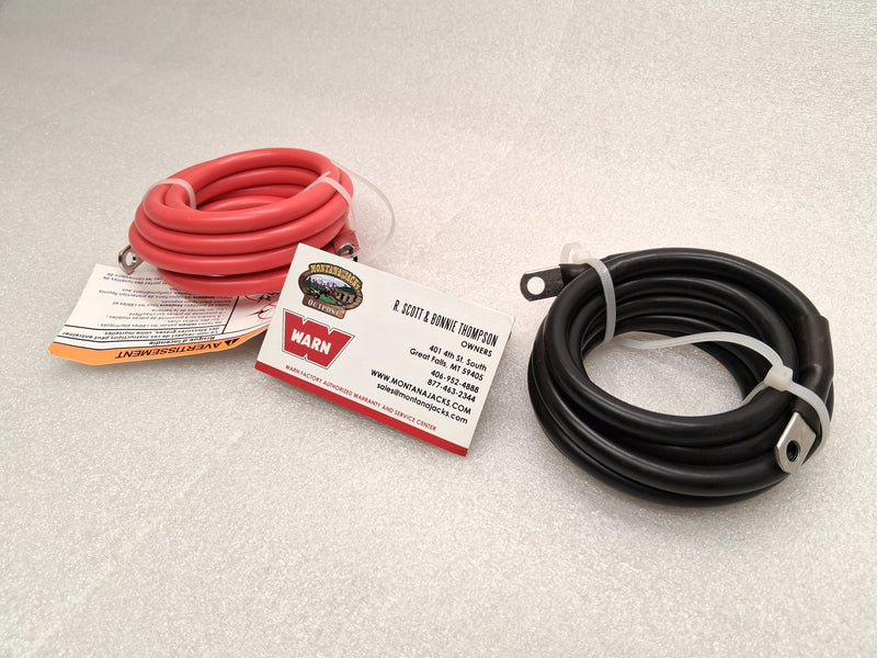 WARN 111263 R35 Battery Cables, 6 gauge, 72" (Black/Red)
