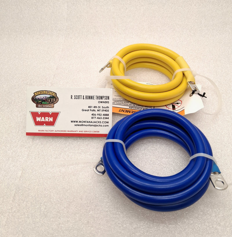 WARN 111264 R35 Power Cables, 6 gauge, 54" (Yellow/Blue)