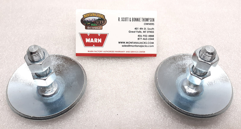 WARN 38330 Threaded Shaft Plow Skid Feet for Standard Plow Blades, One Pair