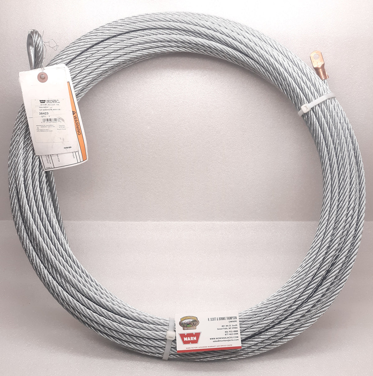 WARN 38423 Winch Wire Rope, 3/8