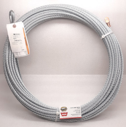 WARN 38423 Winch Wire Rope, 3/8" x 125', for M12000, Replacement Cable