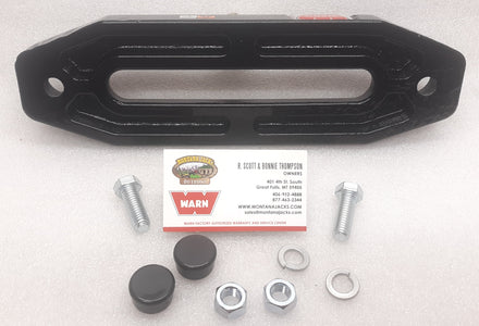 WARN 73850 Standard Hawse Fairlead in Black Coated Steel for Use with Steel Winch Rope
