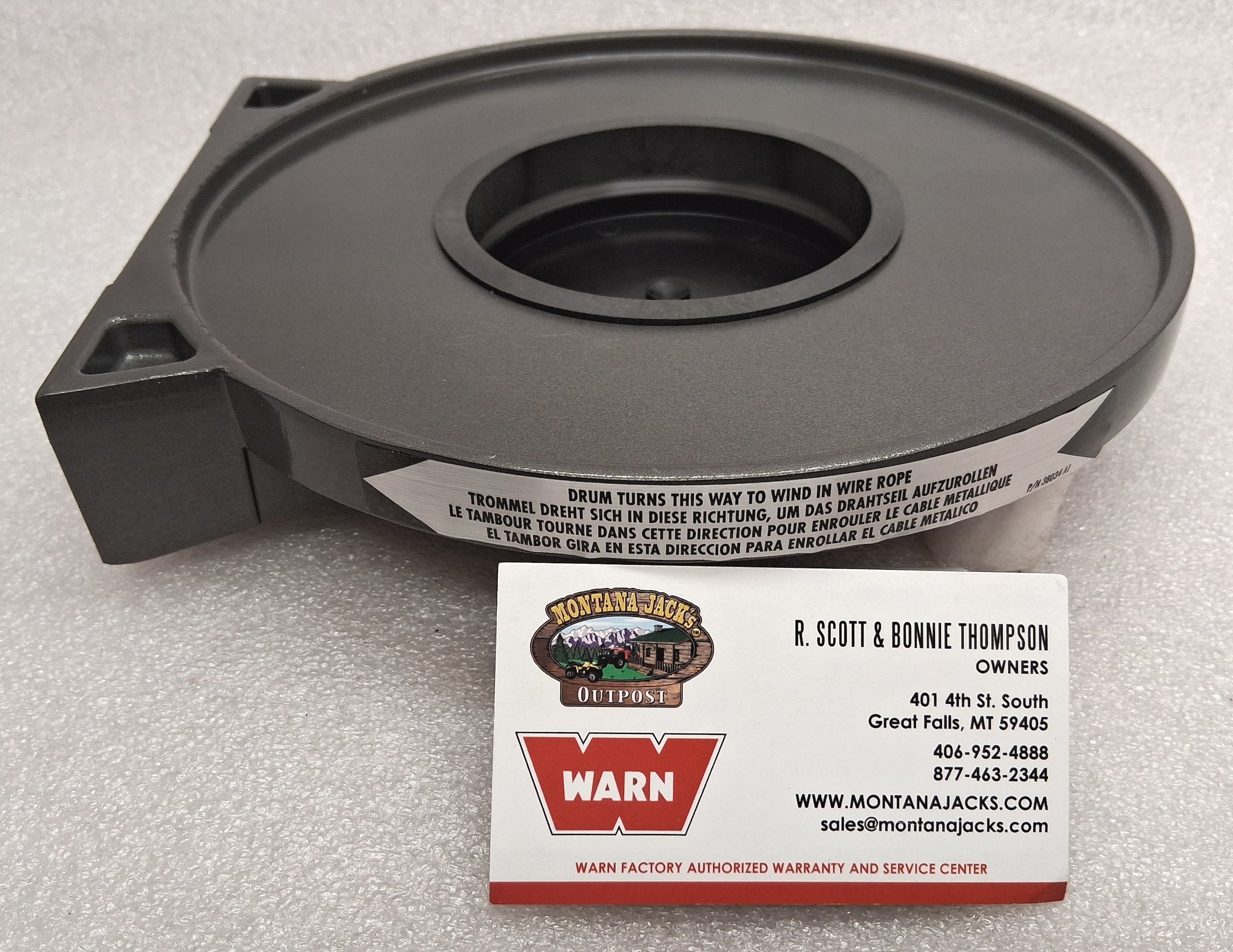 WARN 7532 Winch Drum End Support, off side, for M8274-50 — Montana