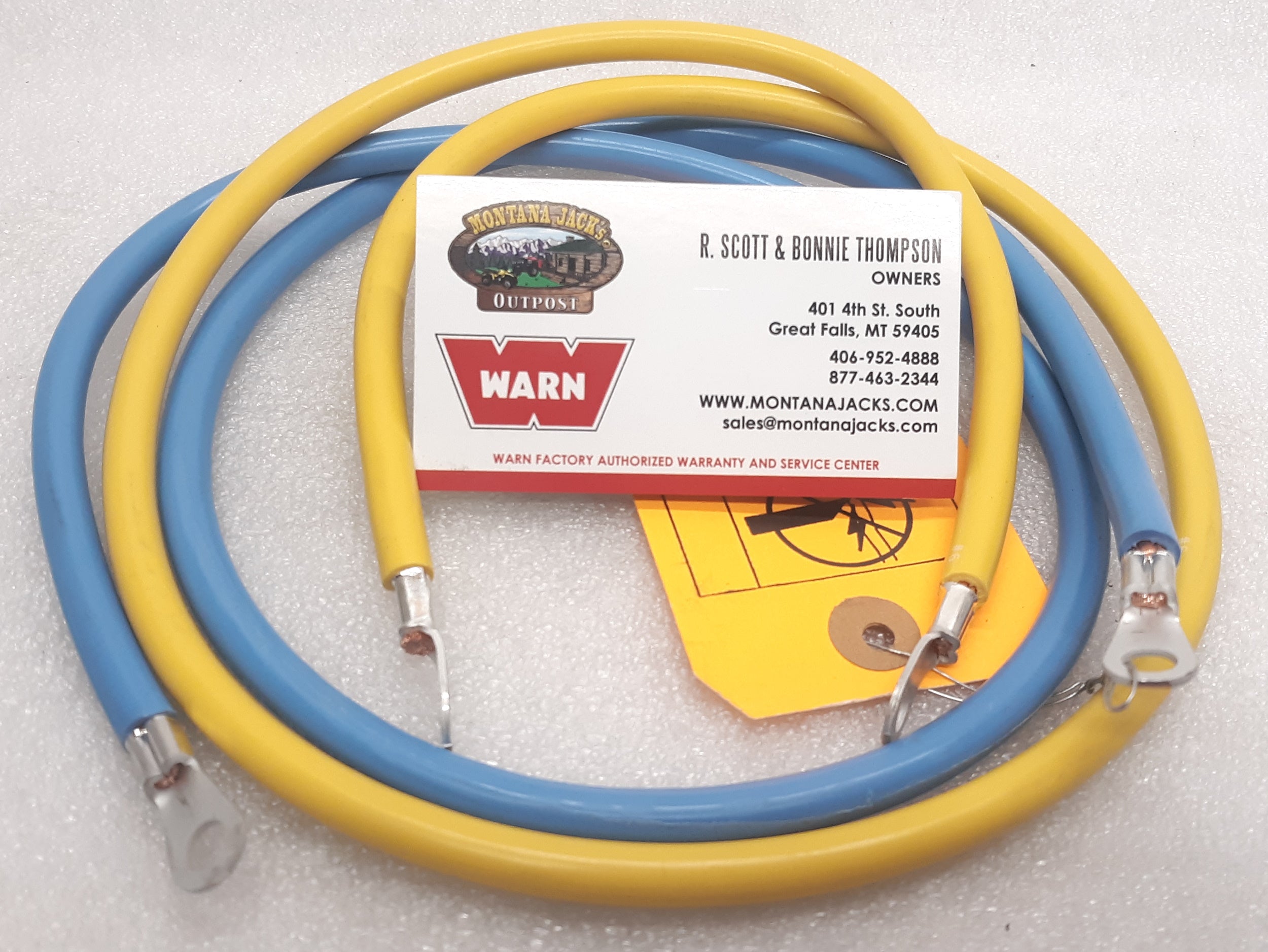 WARN 79618 Blue/Yellow Winch Cable set, 6 gauge, 36