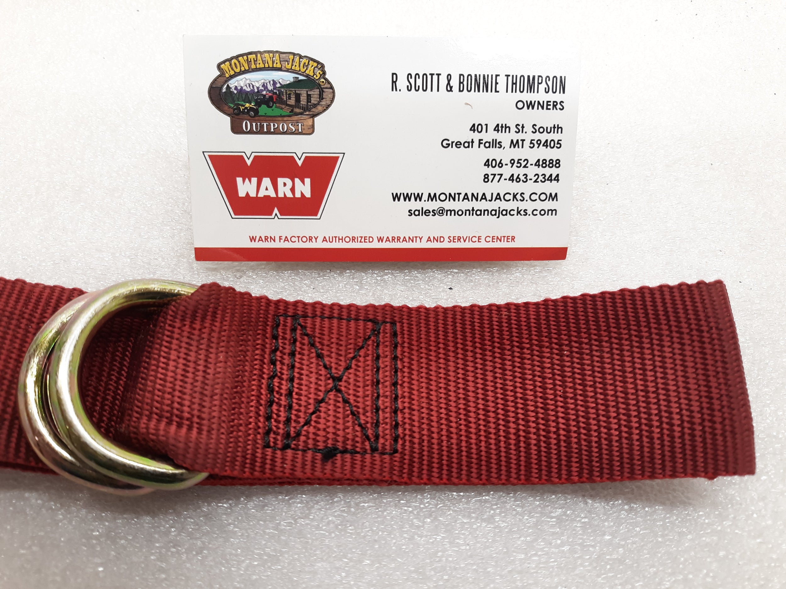 WARN 82466 Winch Hook Termination Strap for Side by Side Front
