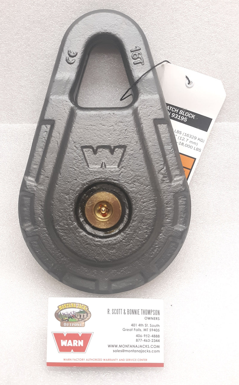 WARN 93195 Epic Snatch Block, 36,000 lb Capacity, for Winches up to 18,000 lb.