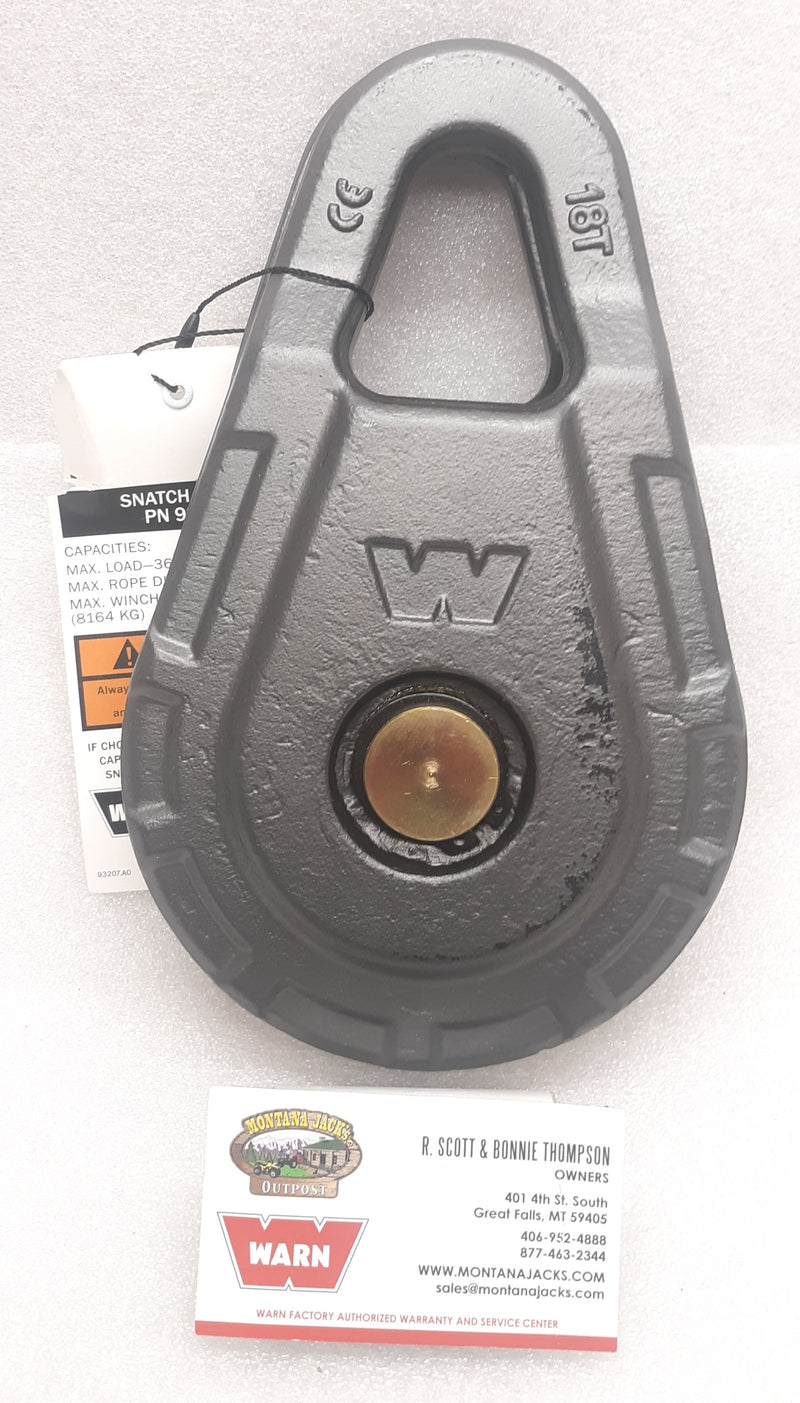 WARN 93195 Epic Snatch Block, 36,000 lb Capacity, for Winches up to 18,000 lb.
