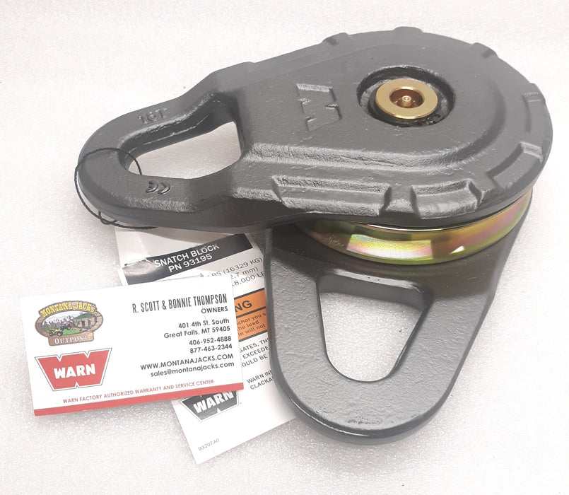 WARN 93195 Epic Snatch Block, 36,000 lb Capacity, for Winches up to 18,000 lb.