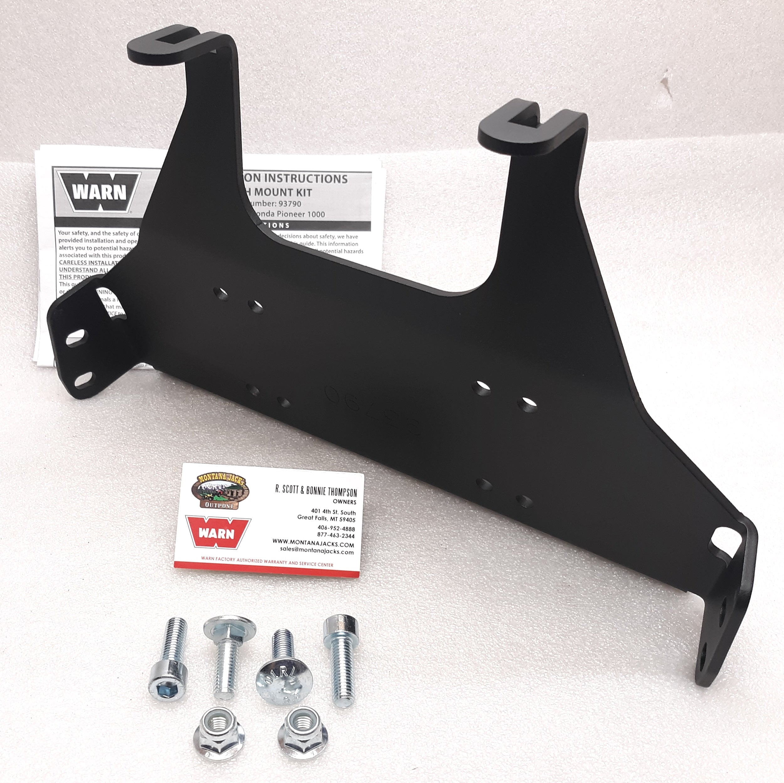 Warn 93790 WARN Winch Mount Kit for 2016-24 Honda Pioneer 1000