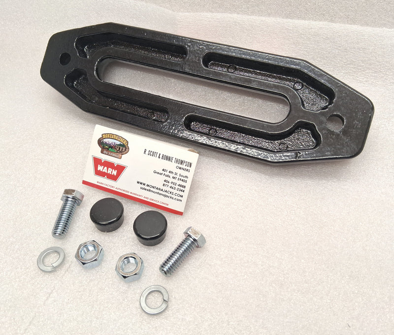 SCRATCH/DENT WARN 73850 Hawse Fairlead with bolts, for winches 6,000 lbs and up, Cast Iron