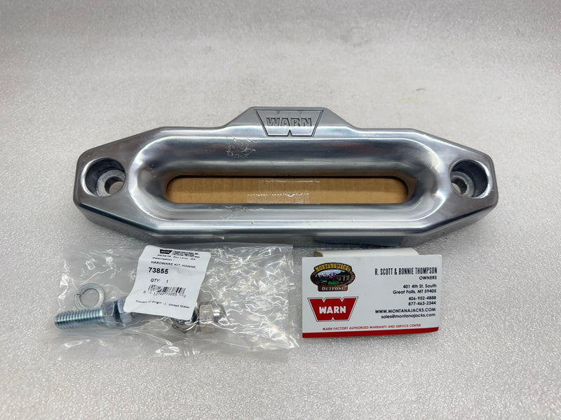 SCRATCH/DENT WARN 87914 Hawse Fairlead, Polished Aluminum for Synthetic Truck/SUV/Jeep Winch