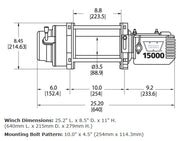 WARN 478022 M15 Winch, 24 Volt