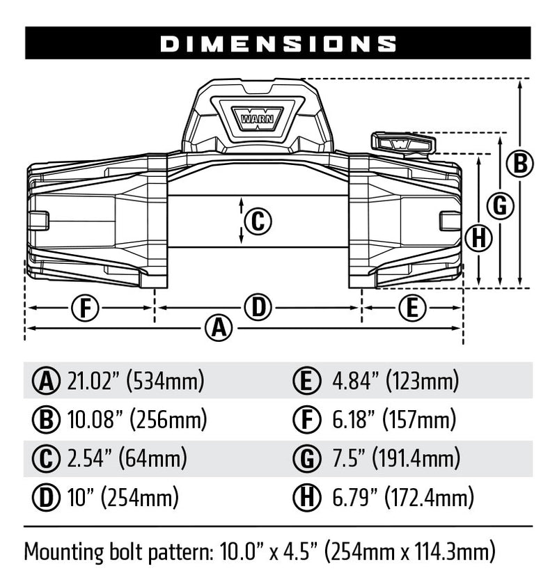WARN 103254 VR EVO 12 Truck, Jeep, SUV Winch, 12,000 lb, Steel Rope