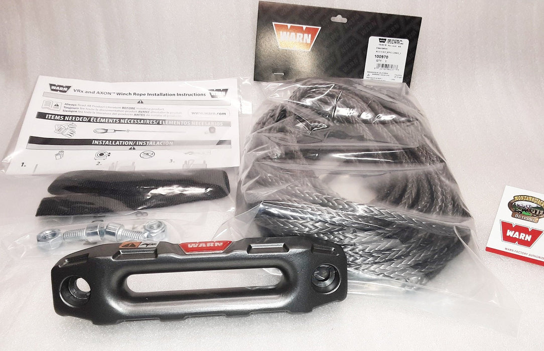 WARN 100970 Synthetic Rope Kit for ATV & UTV Winch