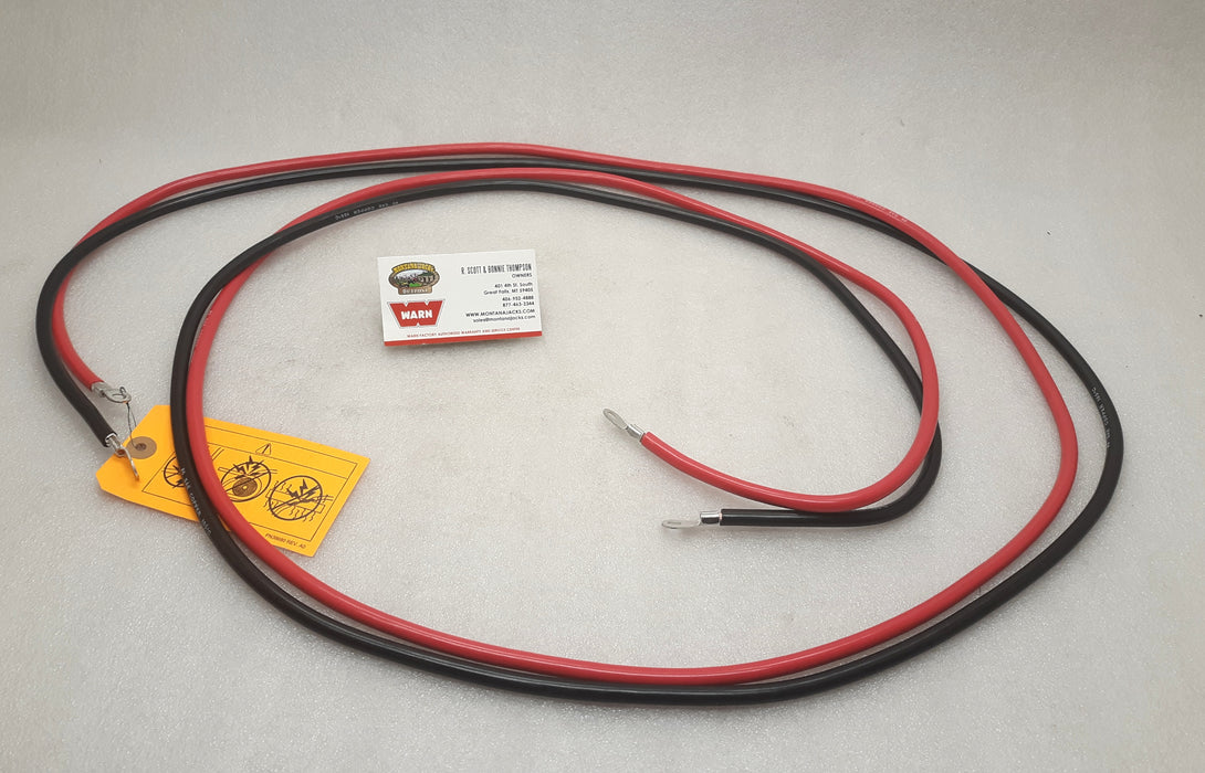WARN 100971 Electric Cable Set for ATV/UTV Winches, Red/Black 96"