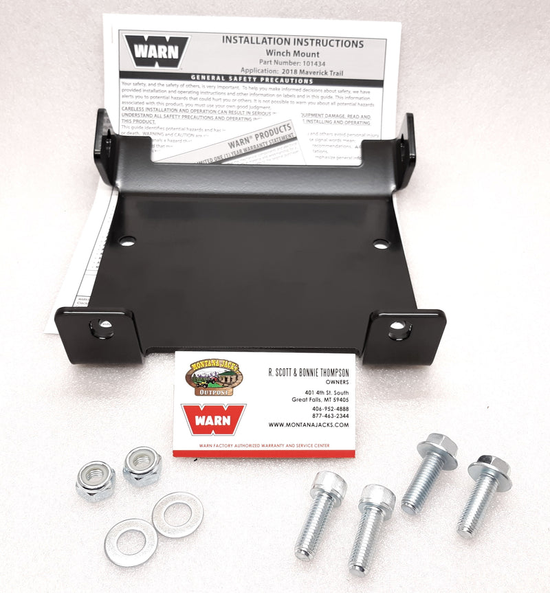 WARN 101434 UTV Winch Mount for 2017-19 Can-Am Maverick Trail, Sport