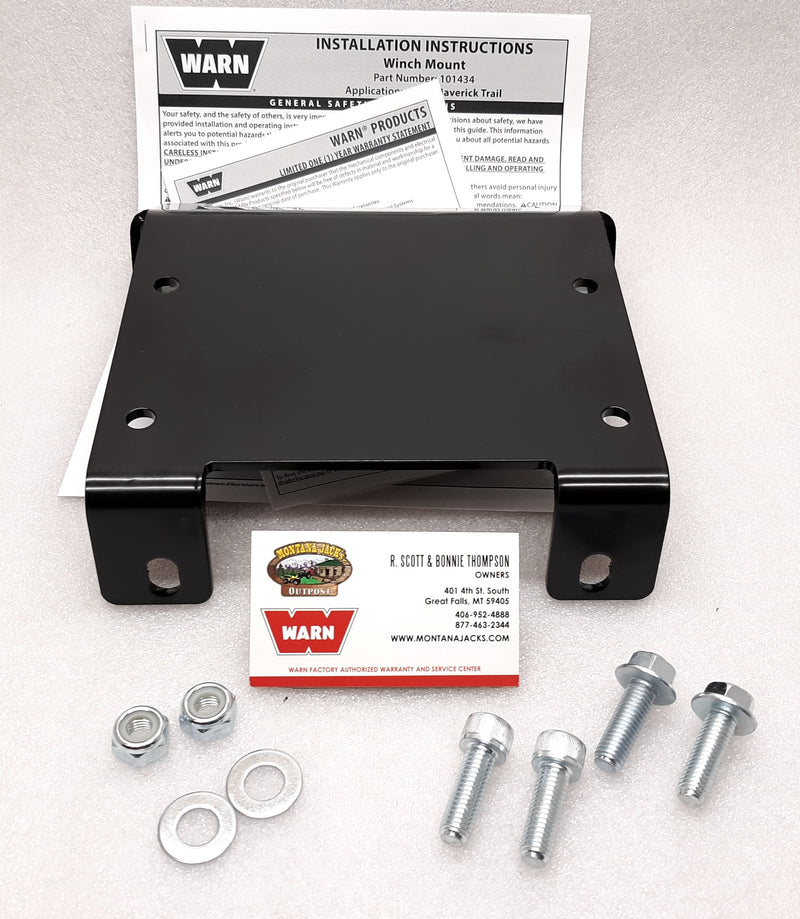 WARN 101434 UTV Winch Mount for 2017-19 Can-Am Maverick Trail, Sport