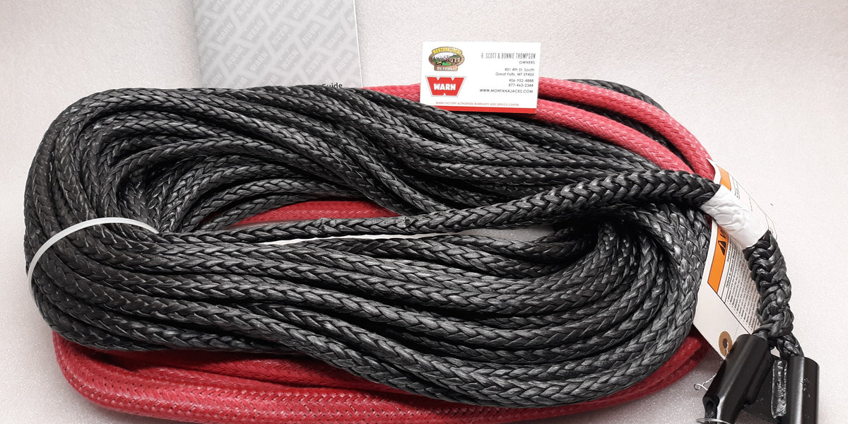 W3.8 ROPE WANTKEY exclusive 4本SET WARN 102343 Spydura Synthetic Rope For M8274-70 Winch, 3/8