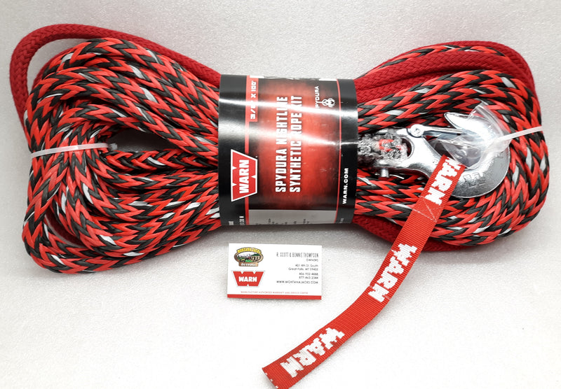 WARN 102558 Spydura Nightline Synthetic Winch Rope, 3/8" x 100'