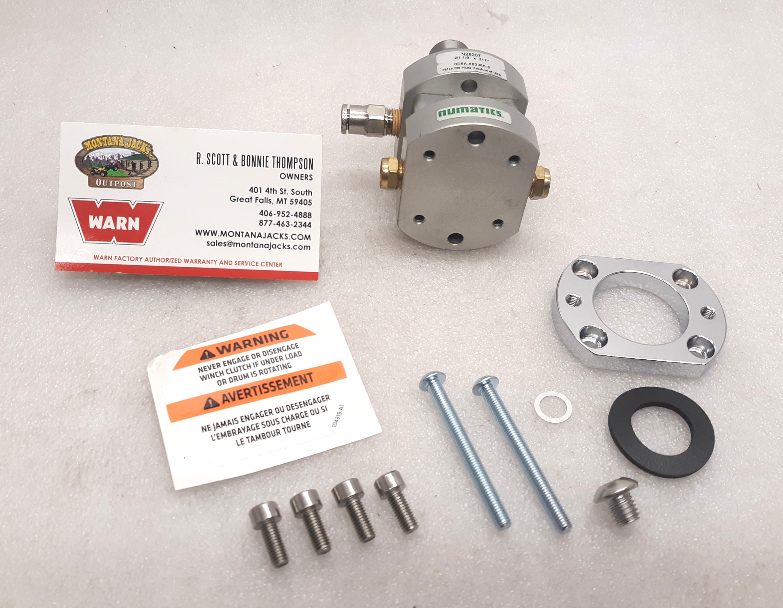 WARN 107038 Air Clutch Kit for G2 Industrial Winches — Montana