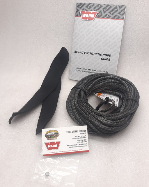 WARN 107489 Synthetic Winch Rope Service Kit 3/16" X 50'