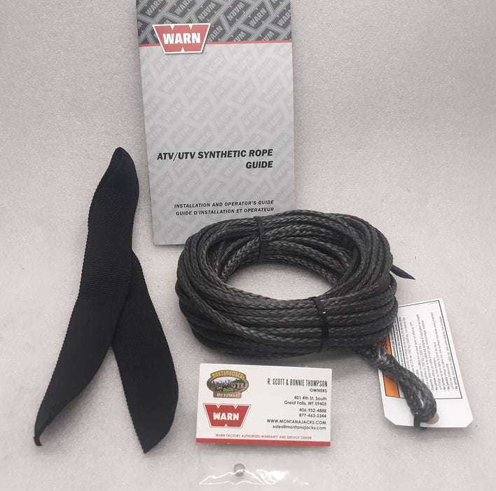 WARN 107489 Synthetic Winch Rope Service Kit 3/16" X 50'