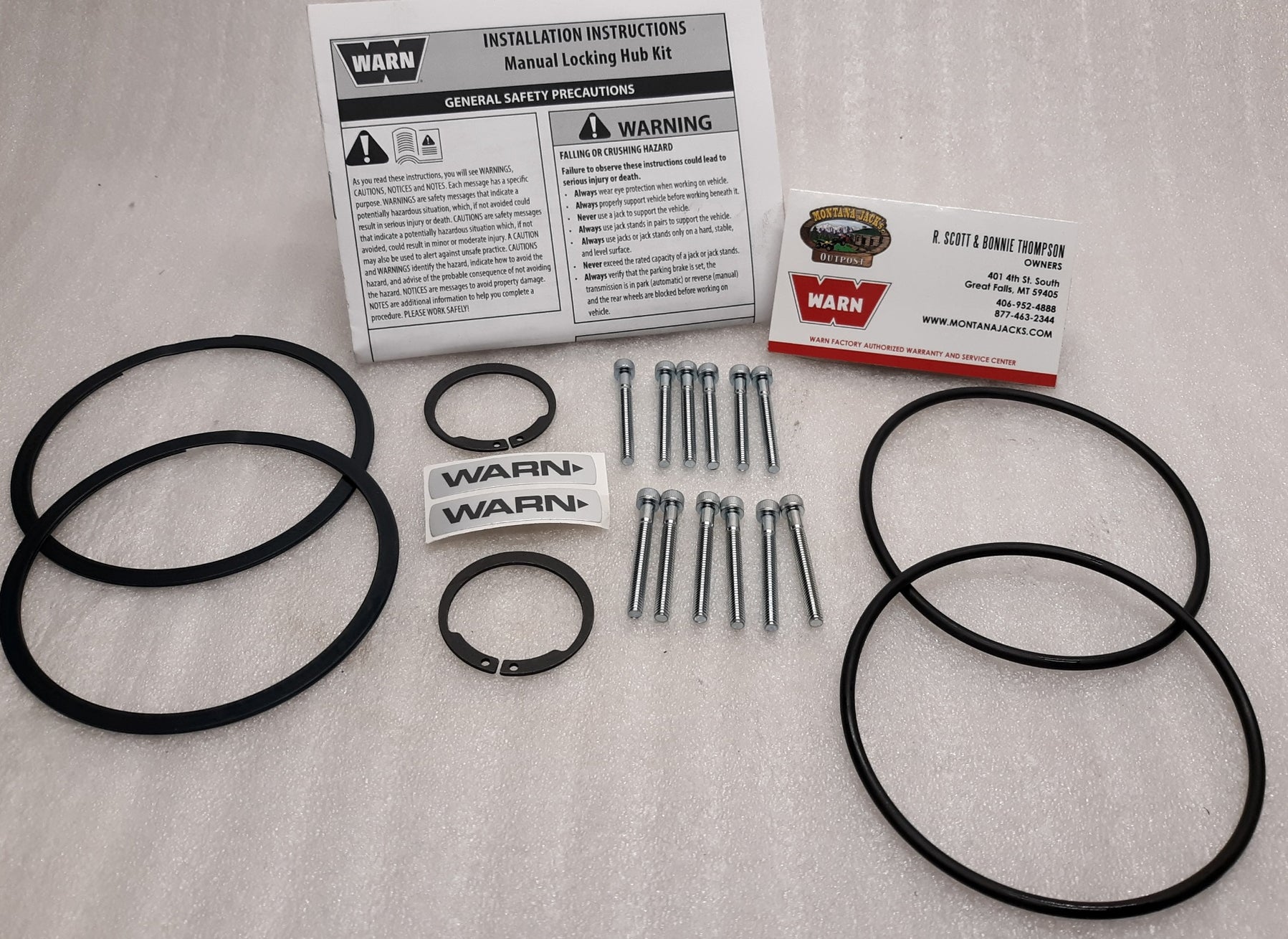 WARN 11714 4x4 Hub Service Repair Kit, for Hub #'s 11690, 38826, 62672 ...