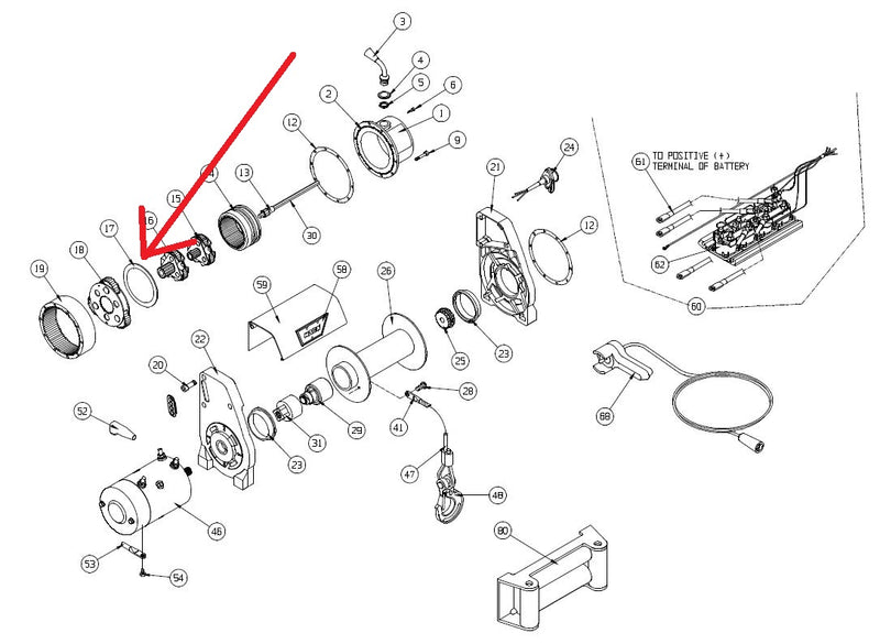 WARN 13826 Nylon Thrust Washer, for XD9000i, M Series, 16.5ti Winches & others