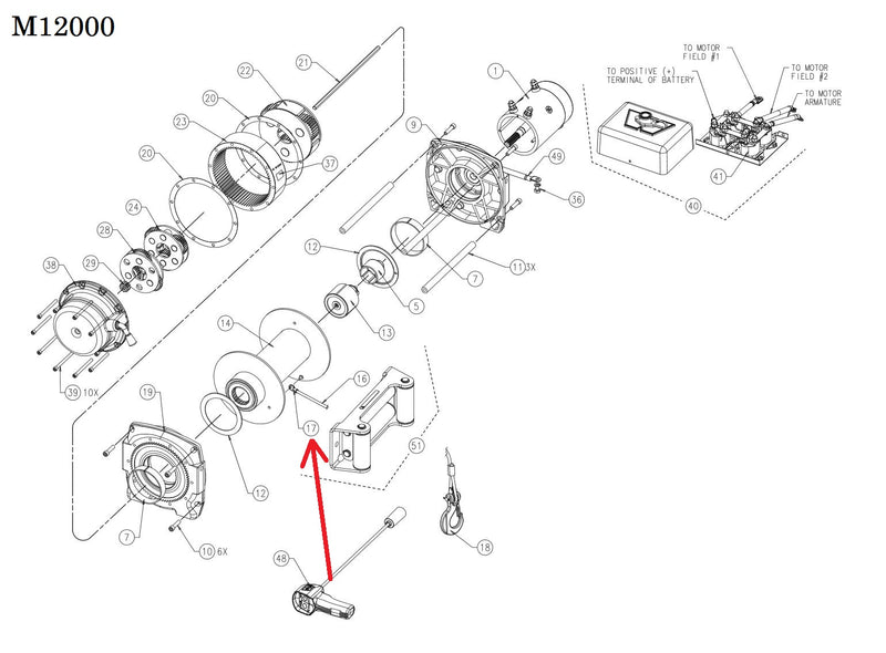 WARN 16464 Winch Cable Terminal Kit, 3/8" for M10000, M12000