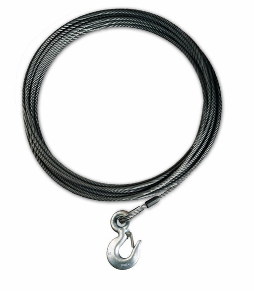 WARN 23678 Wire Rope and Hook Assembly, 7/16" x 100'